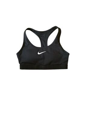 Nike Black Racerback Sports Bra with White Swoosh